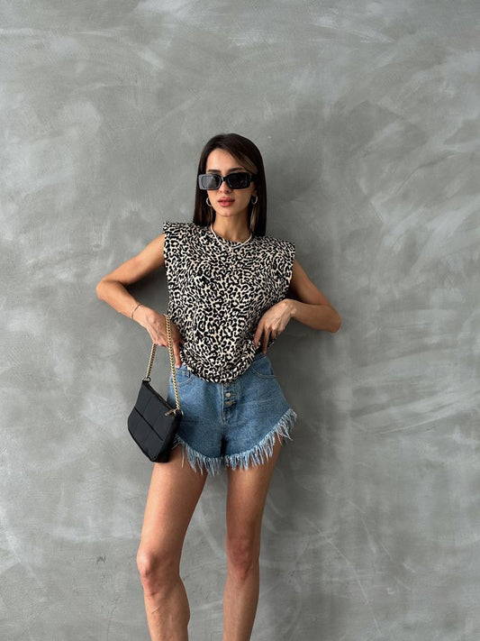 Blouse Met Luipaardprint -
