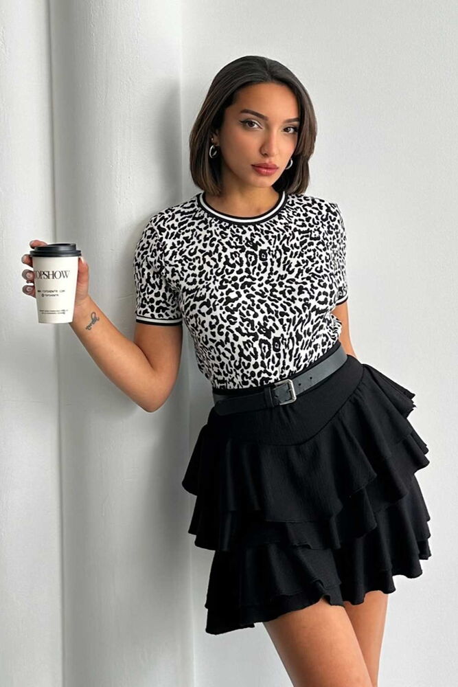 White Leopard Print T-Shirt