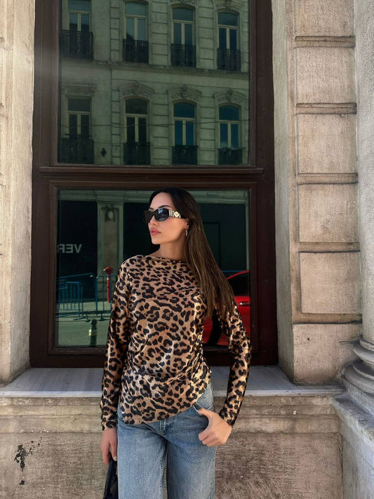 leopard blouse